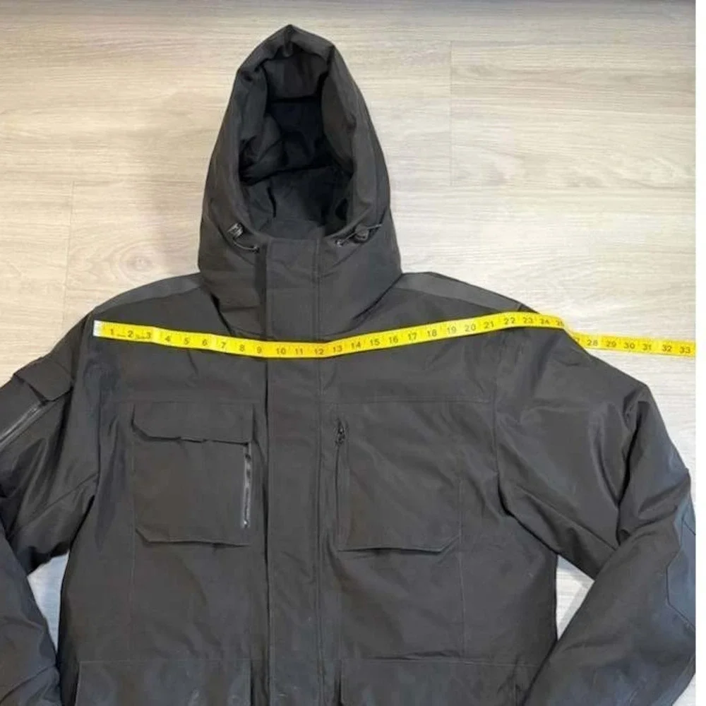 DASCRAMB Insulated Hooded Jacket Mens XL Black Utility Parka Winter Coat